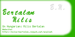 bertalan milis business card